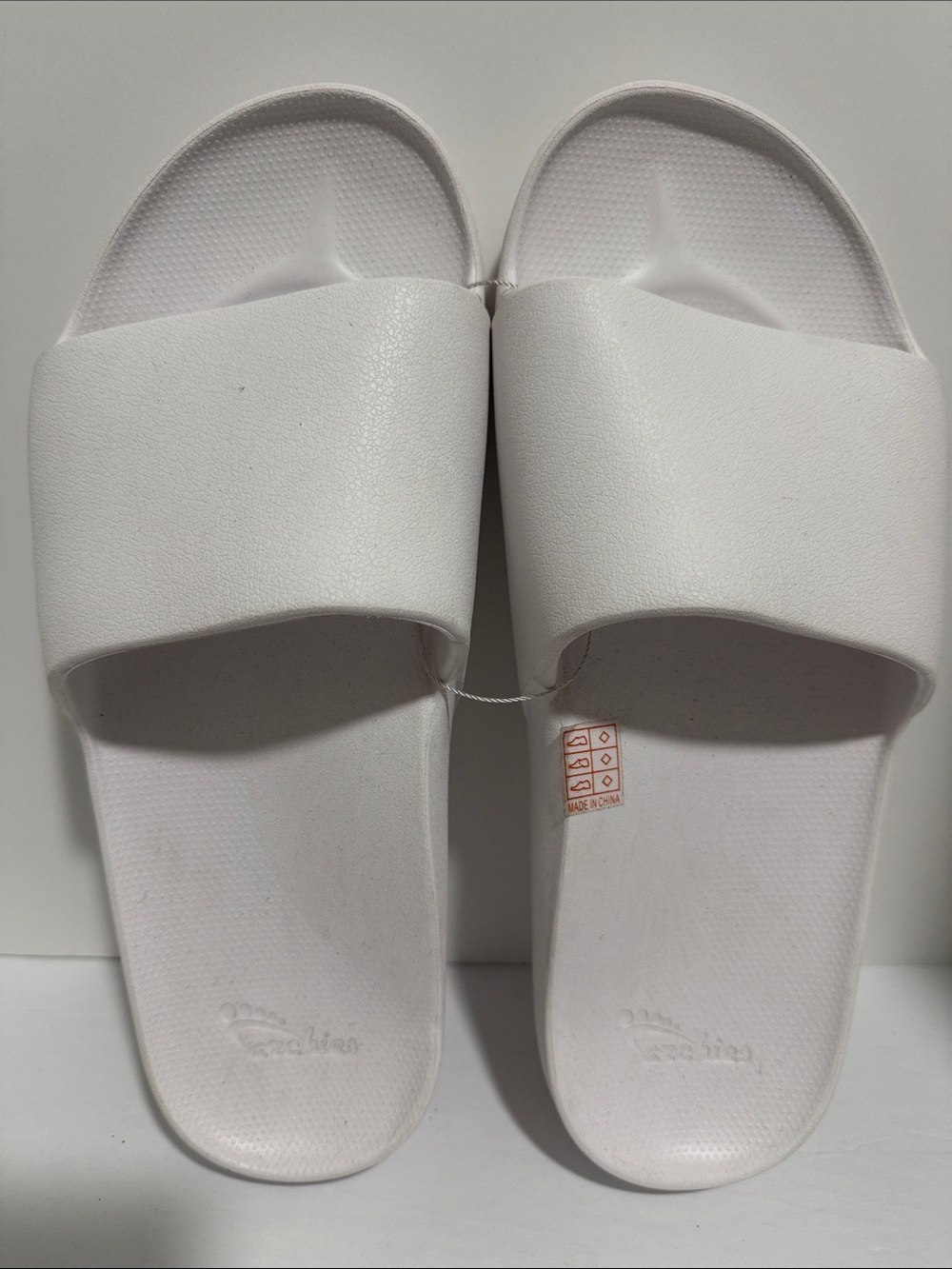 Archies Unisex White Slide Sandals